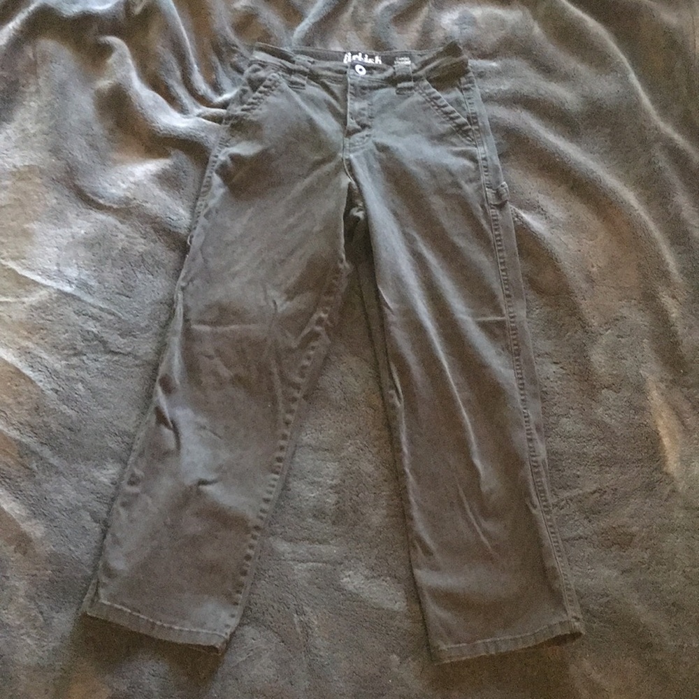 girl•ishblack straight cargo pants